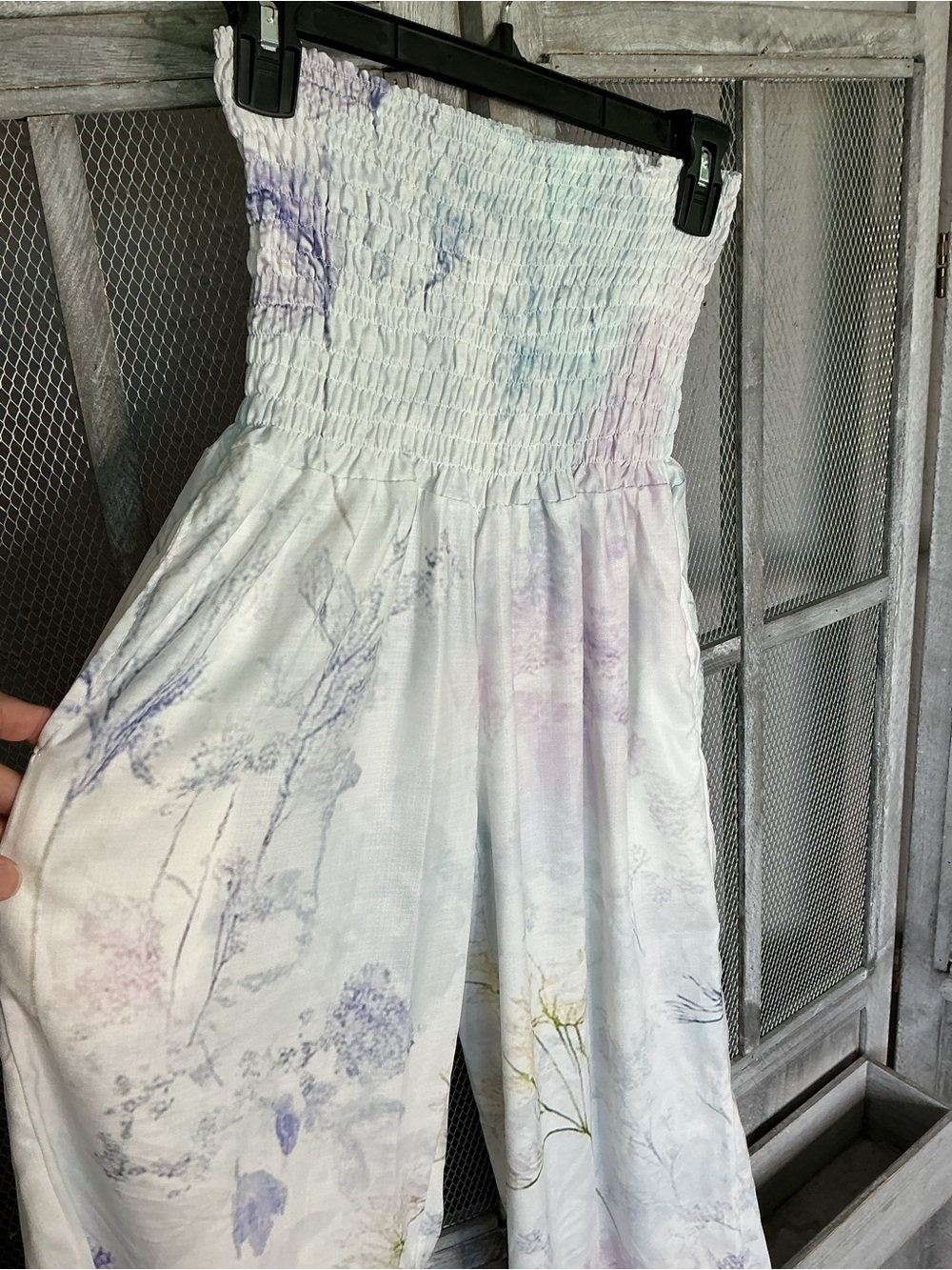Floral Smocked Pants - Picture 2 of 2
